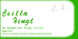 csilla hingl business card